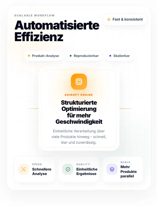 Asinopt Engine: skalierbarer Workflow für Analyse und Qualität
